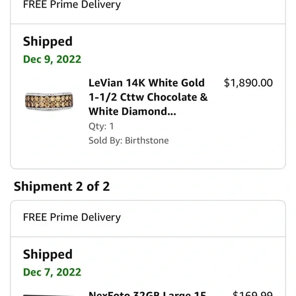 Levian White Gold Chocolate Band Size 7. - Picture 3 of 3